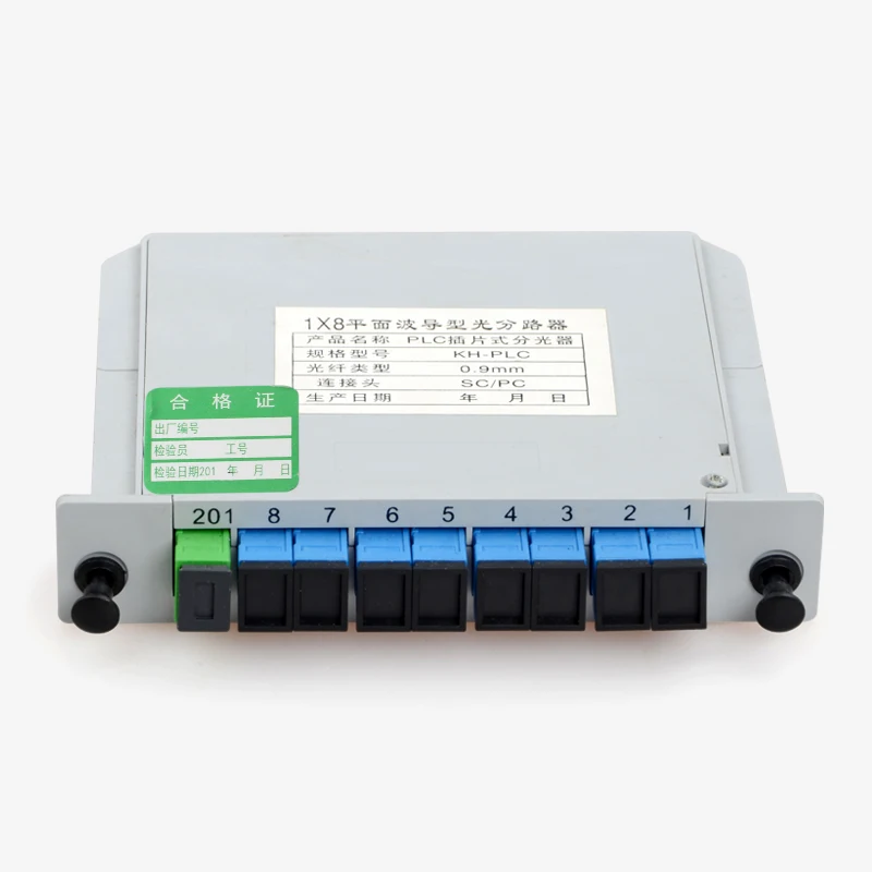 Customized Optical Splitter Box with Insert Type, SC UPC Fiber Optic, PLC Splitter, 1*8 Cassette, 5PCs