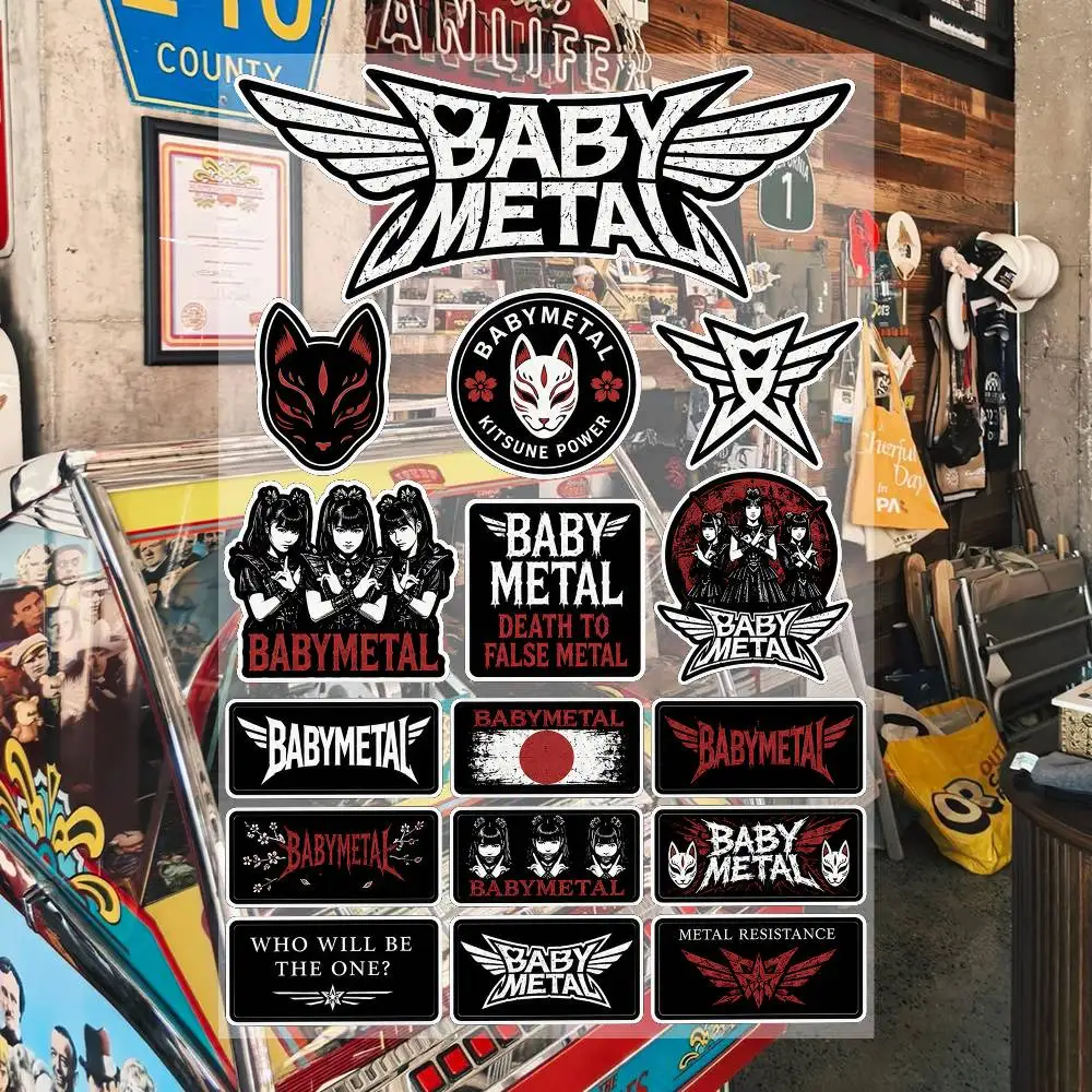 B-A-B-YMETA-L Waterproof Vinyl Stickers for Car Motorcycle Bike Skateboard Laptop Bottle Phone
