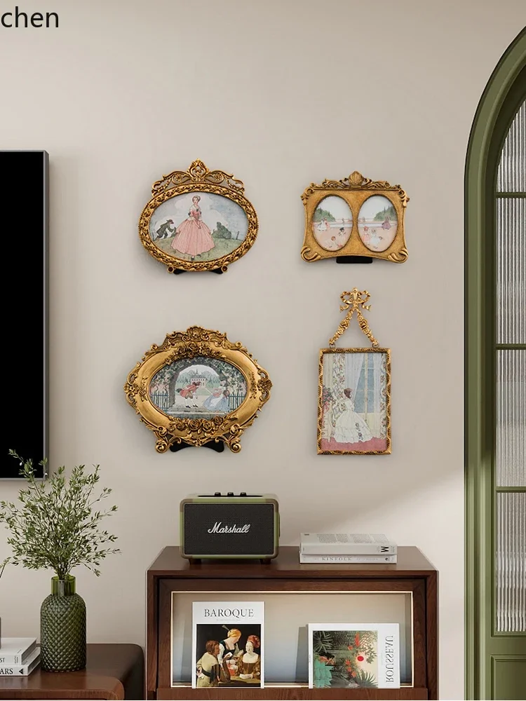 DSARelief Photo Frame Living Room Wall Hanging Decoration Carved Picture Frame Display Frame
