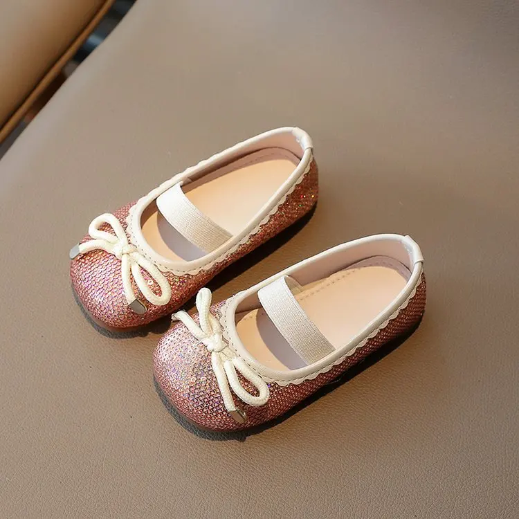 Vintage Simple Style Children Flats Girls Shoes Cute Candy Colors Toddler Girl Ballet Shoes Kids Slip-on Leather Shoes For Girl