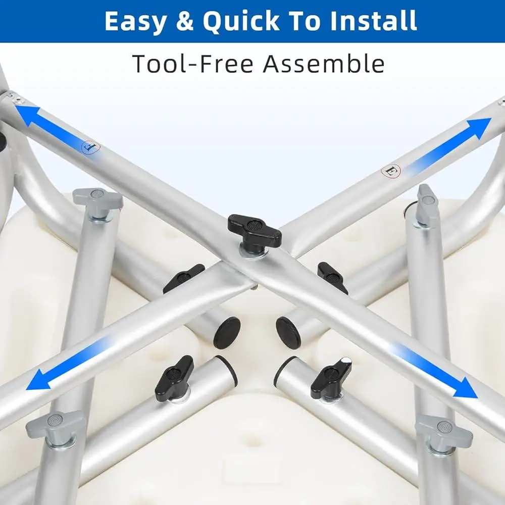 Сверхмощный стул для душа, 550 фунтов, регулируемый табурет для душа с подлокотниками, нескользящая спинка, безопасный инструмент для пожилых людей с ограниченными возможностями, бесплатная сборка