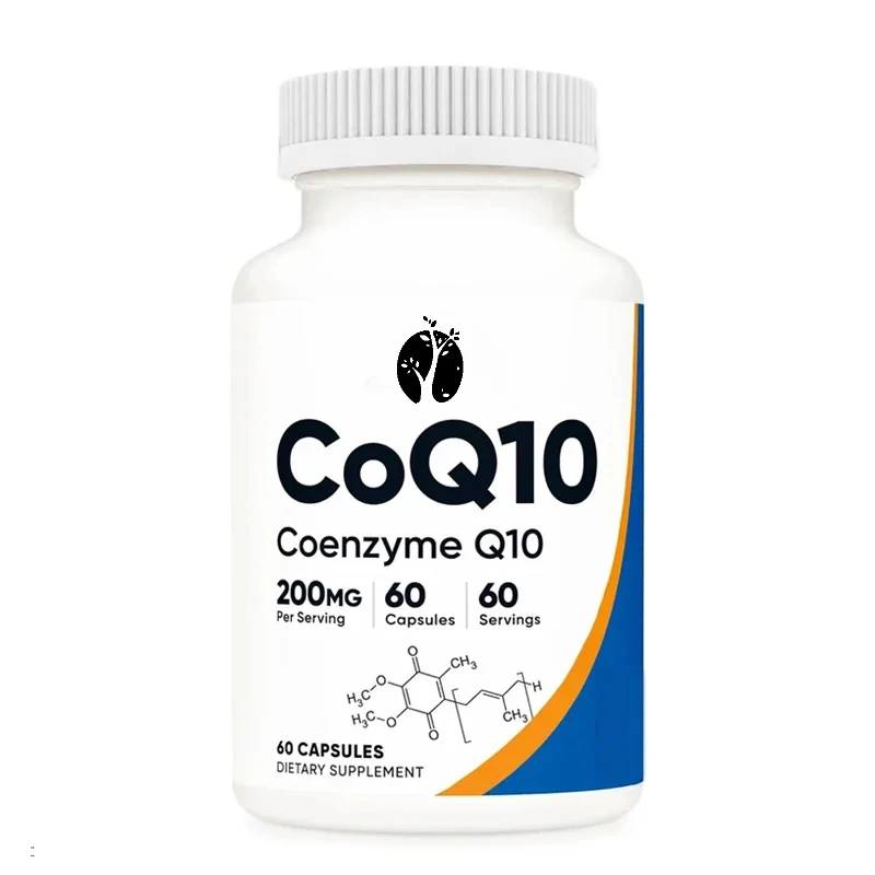 CoQ10 200mg, 60 vegetarian capsules, high absorption rate, vegetarian, non GMO, coenzyme Q10