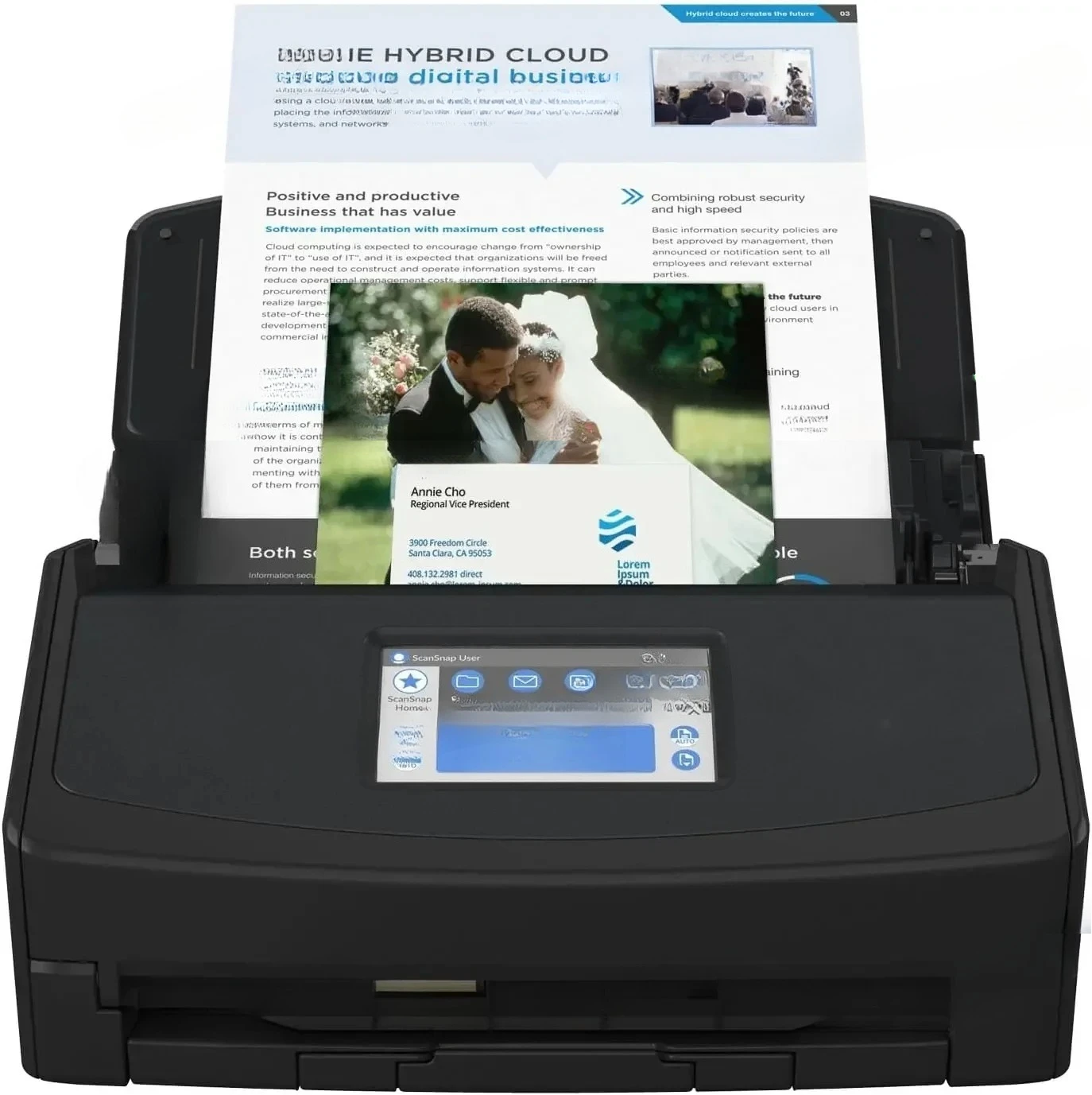 ScanSnap iX1600 Wireless or USB High-Speed Cloud Enabled Document, Photo & Receipt ScannerNEW