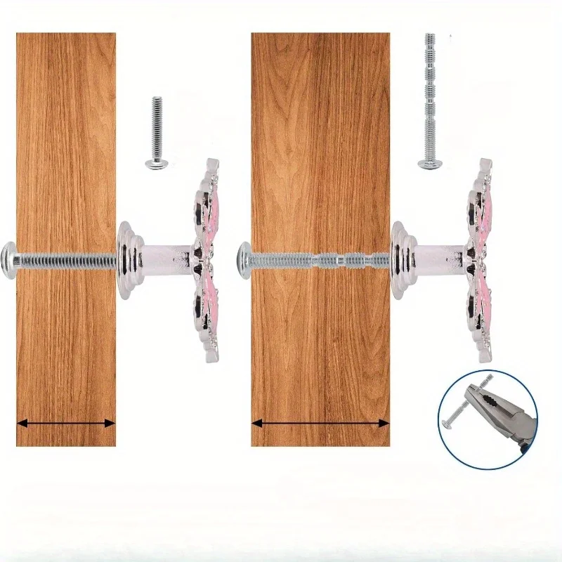 2 ชิ้นสไตล์ใหม่ผีเสื้อแปลกลูกบิดเฟอร์นิเจอร์ตู้ดอกไม้ลิ้นชักห้องครัวตู้หนังสือตู้จับ