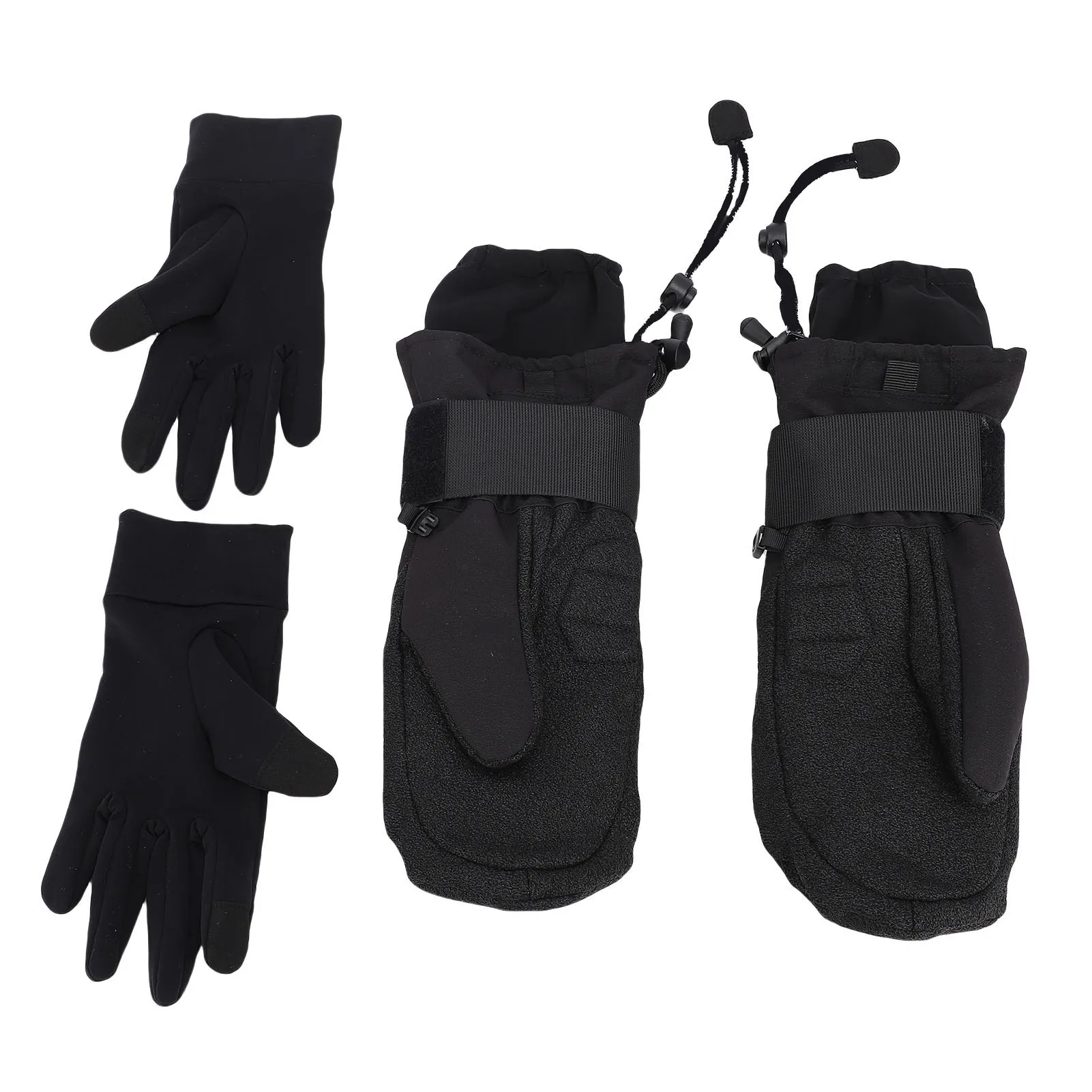 قفازات التزلج إيفا امتصاص الصدمات مكافحة خسر شريط للرسغ الأراميد الحرارية الدافئة بطانة قفازات الشتاء للطقس البارد للنساء