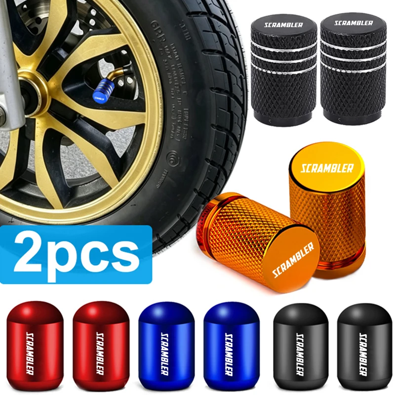 2pcs Motorcycle Tire Valve Stems Cap Tires Cover Wheel for Ducati Scrambler 400 800 1100 2025 2026 2023 Universal Accessories