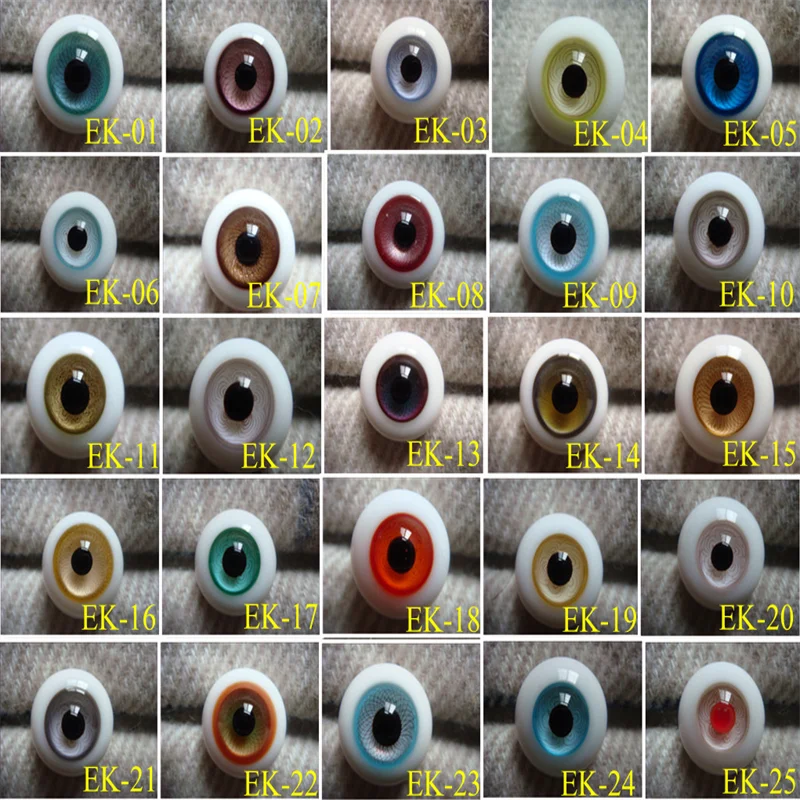 EK Glass Eeyeballs for 1/3 1/4 1/6  1/8 1/12 BJD 8MM 10MM 12MM 14MM 16MM 18MM  Round Bling Eyes for Reborn Dolls Free Shipping