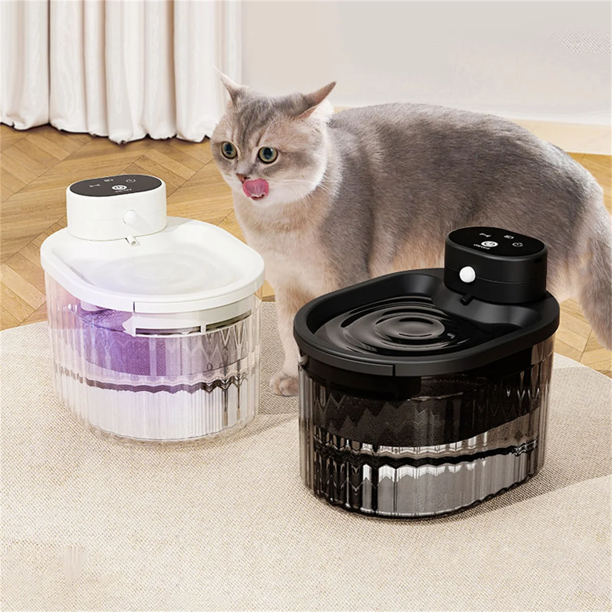 Cat Water Fountain Auto Recirculate Filter Large Capacity Filtring Cat Water Drinker Mute Cats Water Dispenser