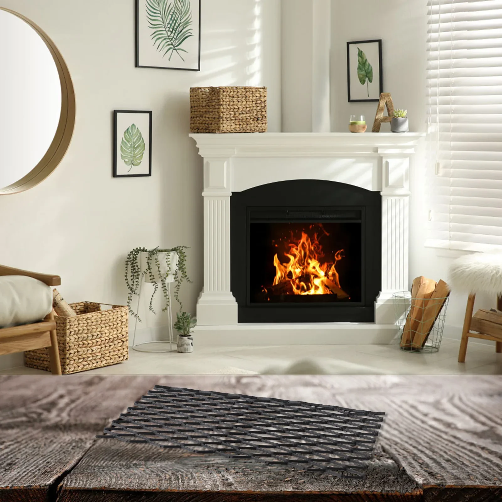 Outdoor Gatherings Fireplace Ash Retainer High Temperature Resistance Long-lasting Performance Strategic Airflow Design
