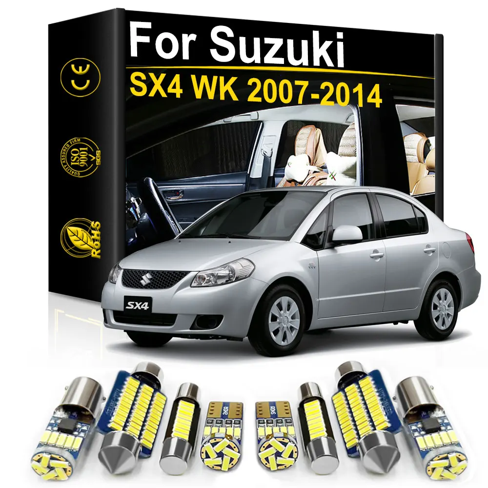 

For Suzuki SX4 WK 2007 2008 2009 2010 2011 2012 2013 2014 Car LED Interior Light Canbus License Plate Lamp Auto Accessories