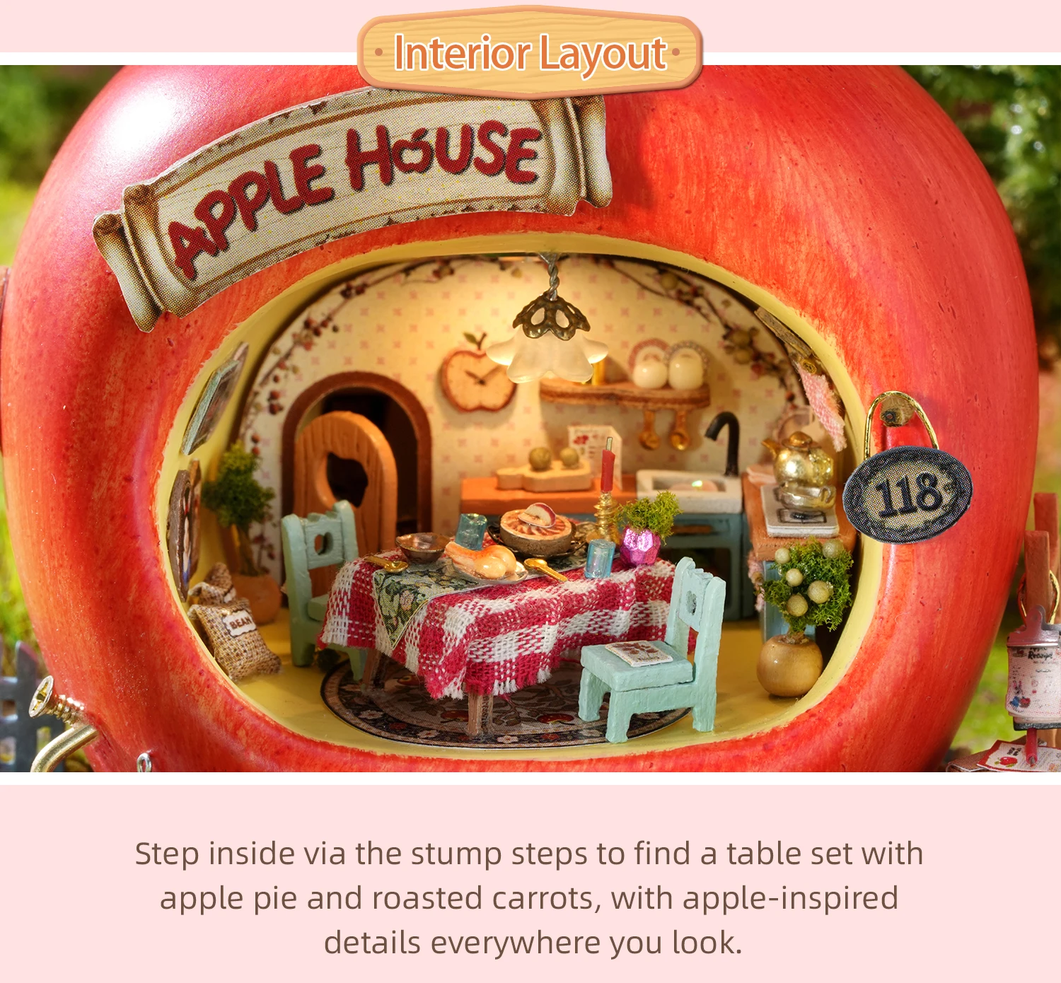 DIY Miniature Dollhouse Kit with LED Light Handmade 3D Puzzle Mini House Toys Home Decor Wooden Crafts For Xmas Birthday Gifts