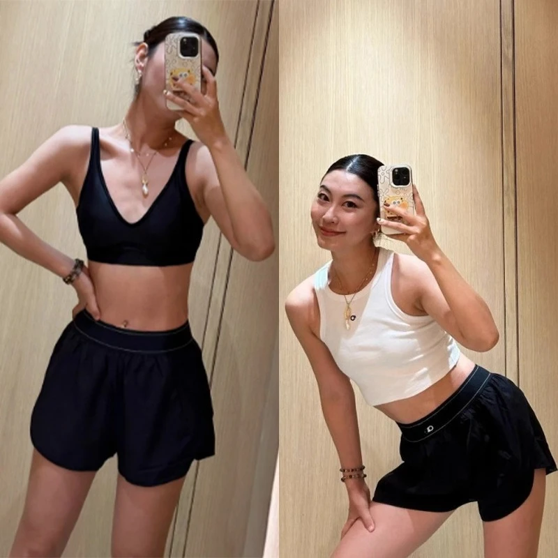 

2025 new yoga shorts quick drying sports running high waisted shorts yoga outdoor shorts