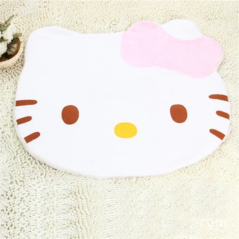 Hello Kitty-Polymères de sol en peluche coordonnants pour la décoration de la chambre, tapis de maison, salon, salle de bain, grande tête, doux,