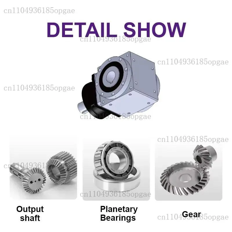 series spiral bevel gear box 90 degree right angle hollow shaft gear reducer, suitable for industrial machinery lead