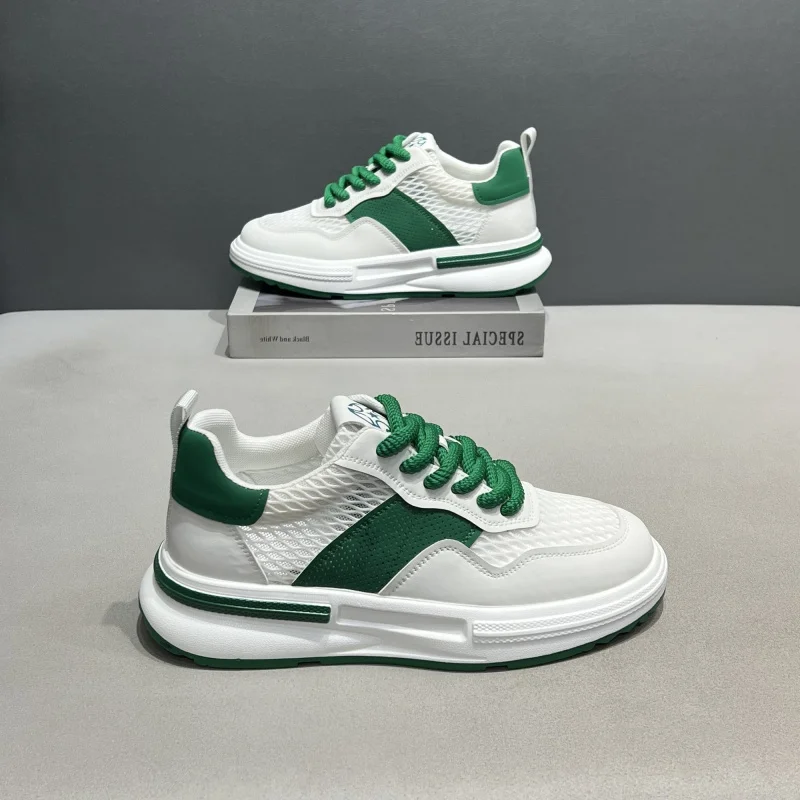 

Autumn 2025 Men's White Chunky Sneakers - Breathable Minimalist Design, Student-Friendly & Instagram Popular