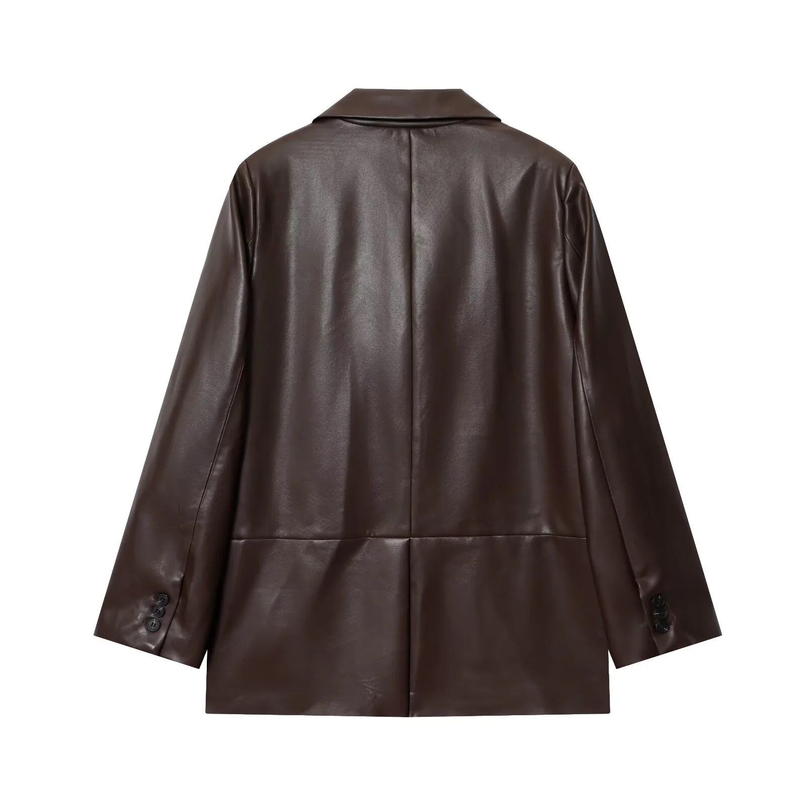 Veste de costume en simili cuir pour femme, rétro, décontractée, mode, tempérament, simple, droite, nouvelle collection automne