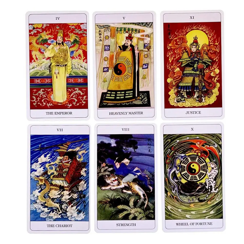 Chinese Tarot Cards Game Tarot Card Deck Oracle Card Game for Adult Fun Adults Games Party Supplies for Fate Divination Birthday