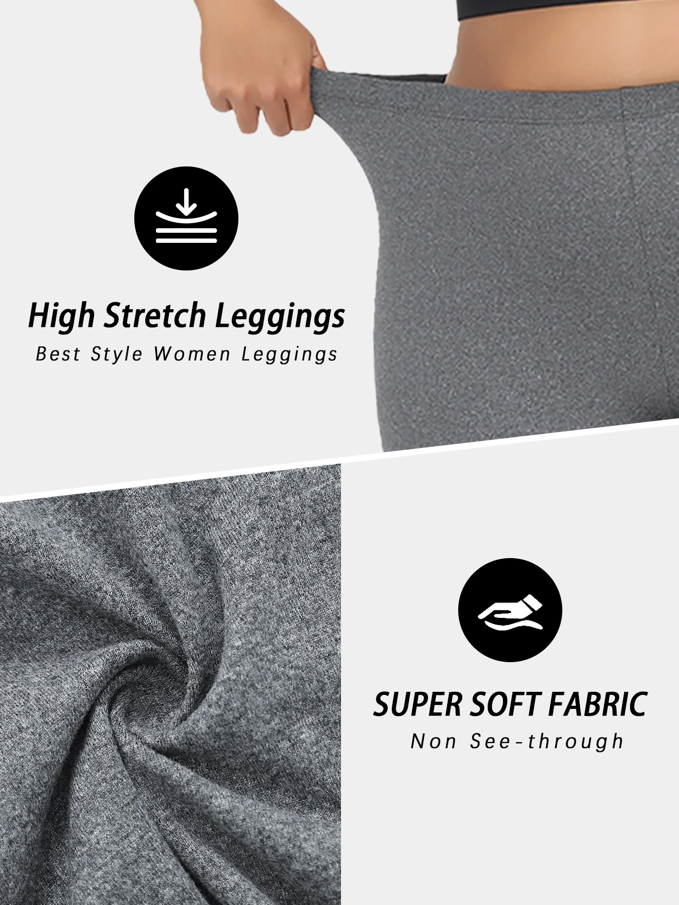 سراويل ضيقة نسائية فائقة النعومة بمقاس كبير، مرونة عالية للتمرين والجري واليوجا والملابس اليومية غير الرسمية المريحة #4