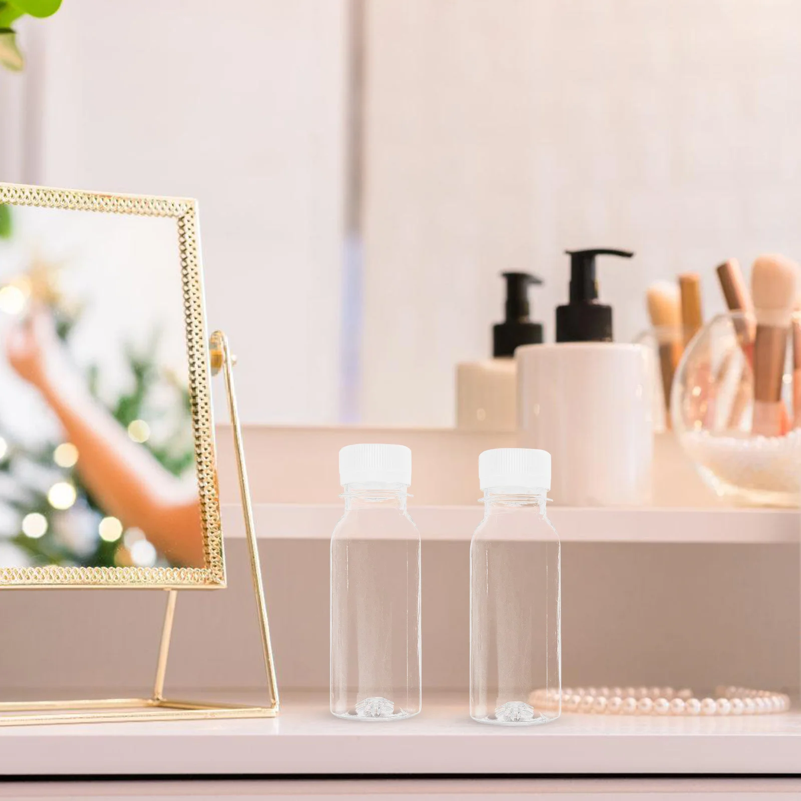 

10Pcs Milk Bottles 100Ml Pet Clear Reusable Portable Juice Water Storage Household Travel Outdoor Drink Accessories