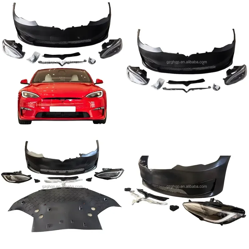 for Tesla Model S 2014 to 2022 Front Bumper and Headlight Surround Upgrade High Quality Car Body Kit Replacement Parts