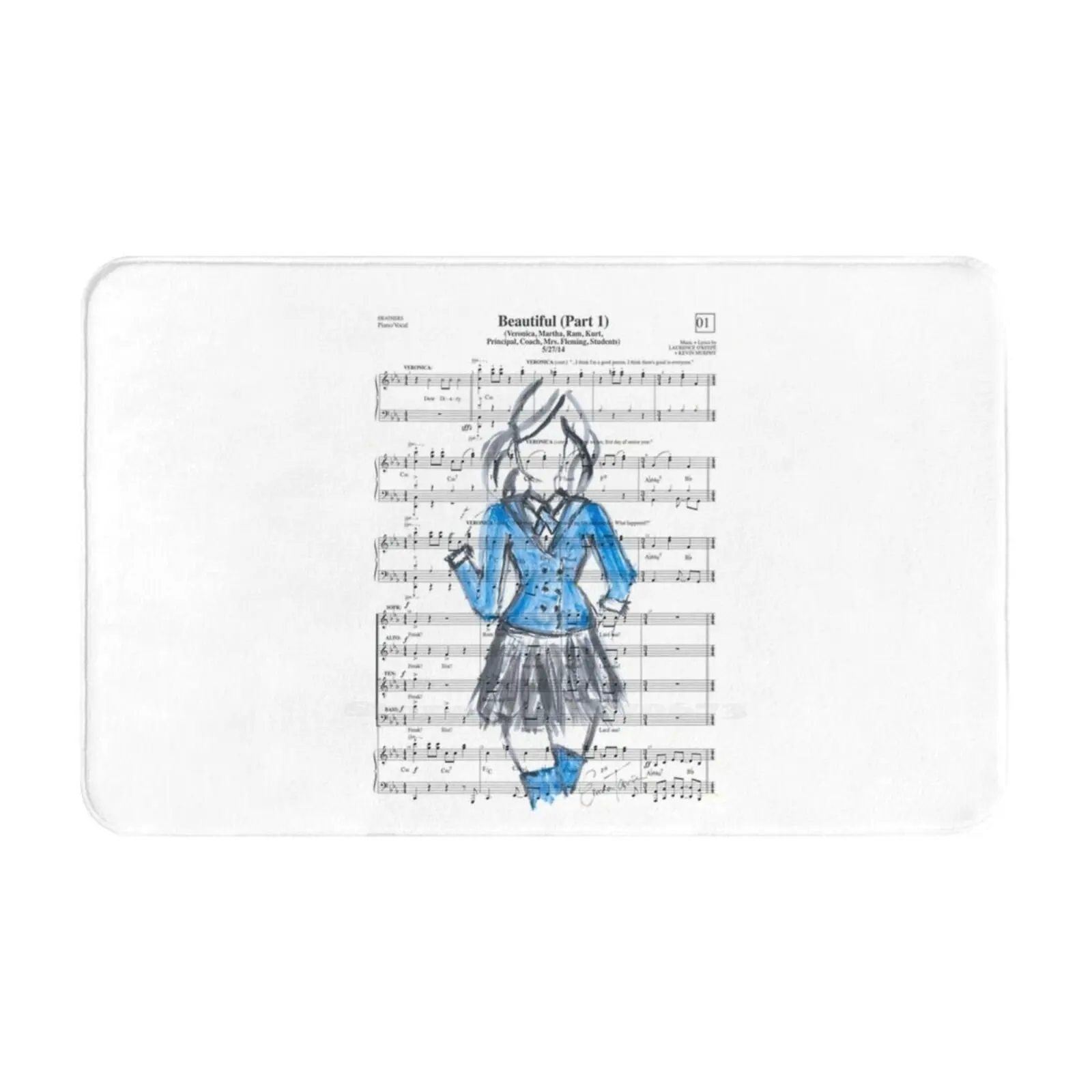 Veronica , Heathers , Beautiful , Heathers The Musical Door Mat Foot Pad Home Rug Veronica Heathers The Musical Sheet Music