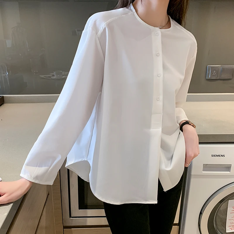 

Office Lade Half Cardigan High-fashion Edge Nine Quarter Women Blouse Spring Summer New Thin Elegant Casual Shirt Dropshipping