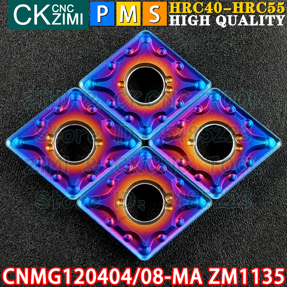 CNMG120404-MA ZM1135 CNMG120408-MA ZM1135 Inserti in metallo duro Inserti per tornitura interni esterni Utensili Utensili da taglio per tornio in metallo CNC CNMG431 CNMG432 CNMG1204 CNMG 1204 Strumenti di falegnameria