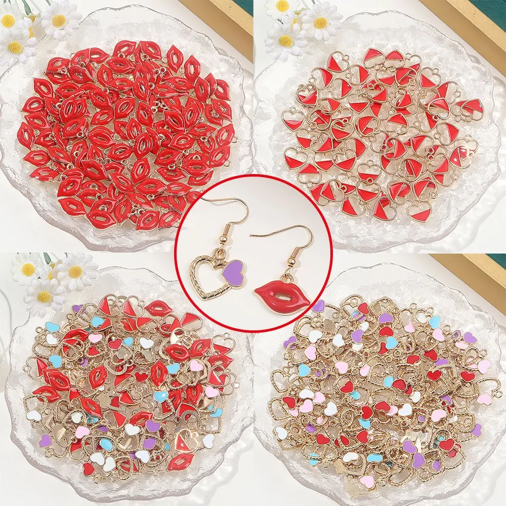 3/9/18pcs Multi-color Enamel Heart-shaped Pendant,DIY Bracelet,earring,Christmas,Mother's Day,Thanksgiving,Valentine's Day Gifts