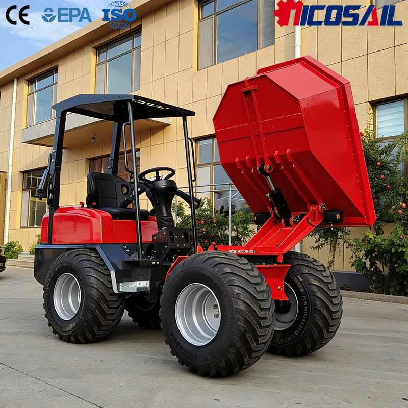 

Nicosail D130 Compact Hydraulic Dumper CE Approved Small Mini Dumper For Farm Construction Landscaping Use