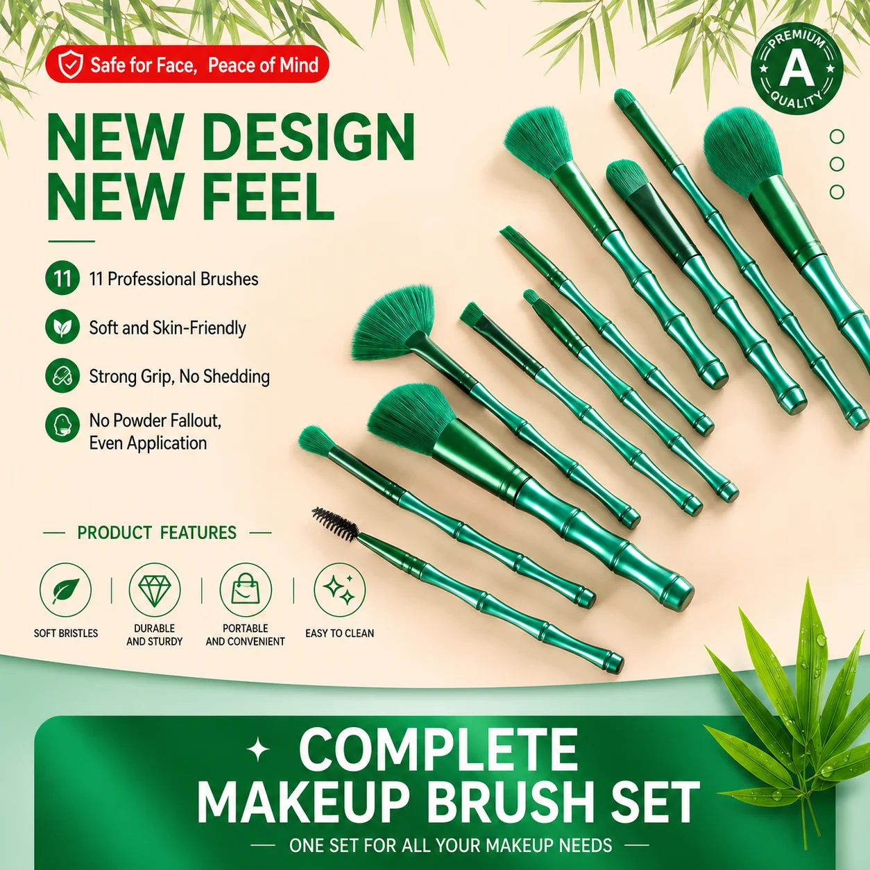 11Pcs Bamboo Makeup Brushes Ki - Bamboo Hair Brush review and price