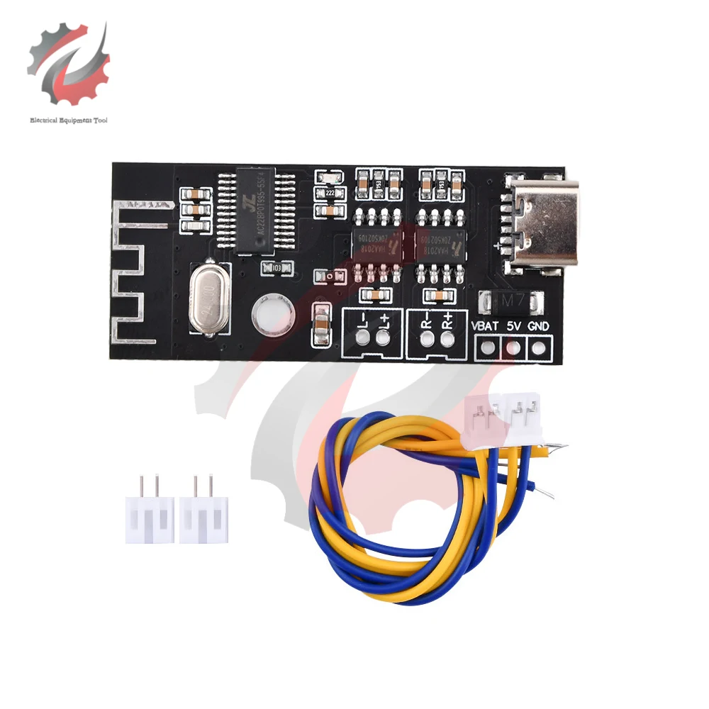 

MH-MX38 MP3 Decoder Board BT 5.1 Wireless BT Audio Module 5V Type-C Stereo Audio 5W+5W Amplifier MP3 Lossless Decoder Board