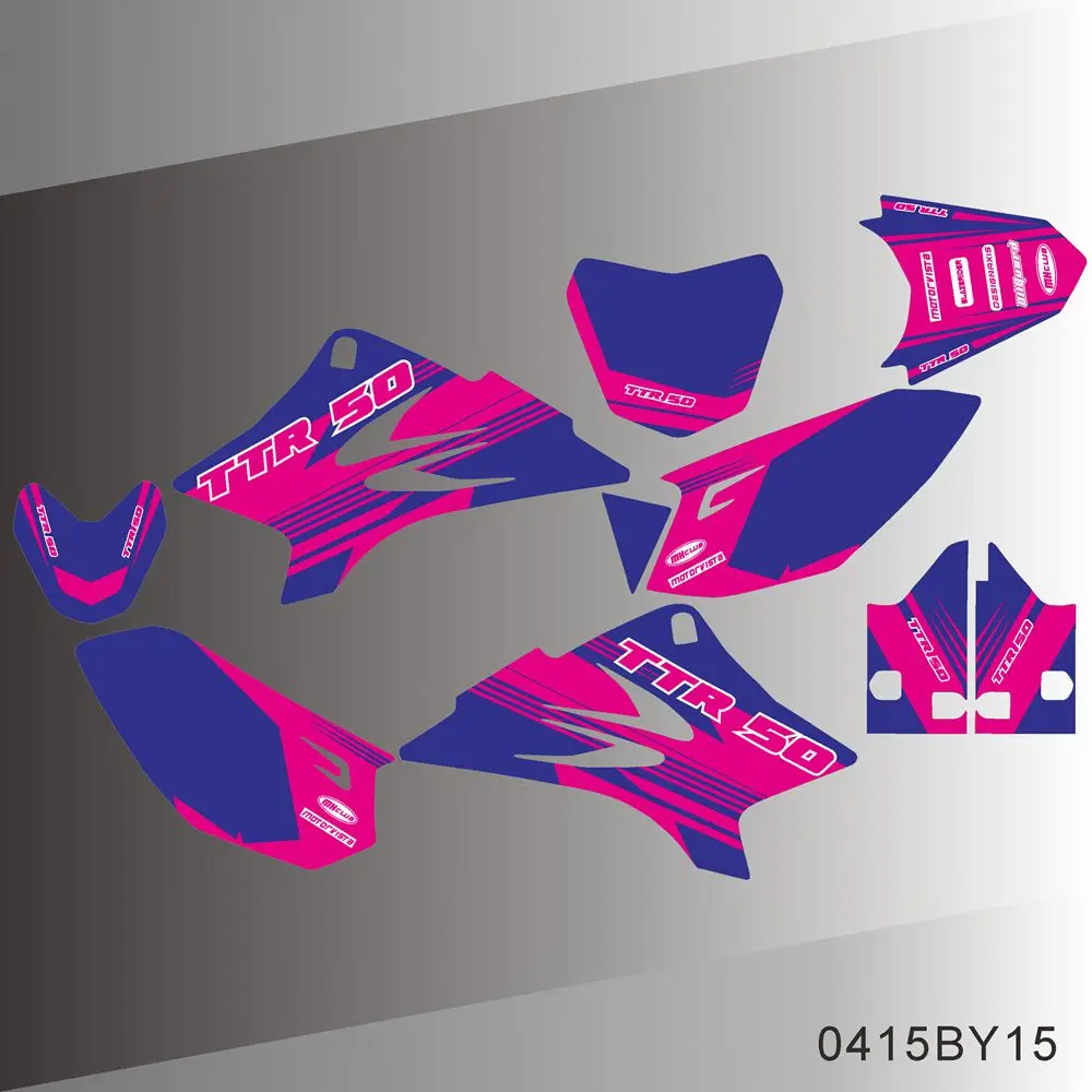 For YAMAHA TTR 50 TTR50 2006-2023 Graphics Decals Stickers Motorcycle Background Custom Name