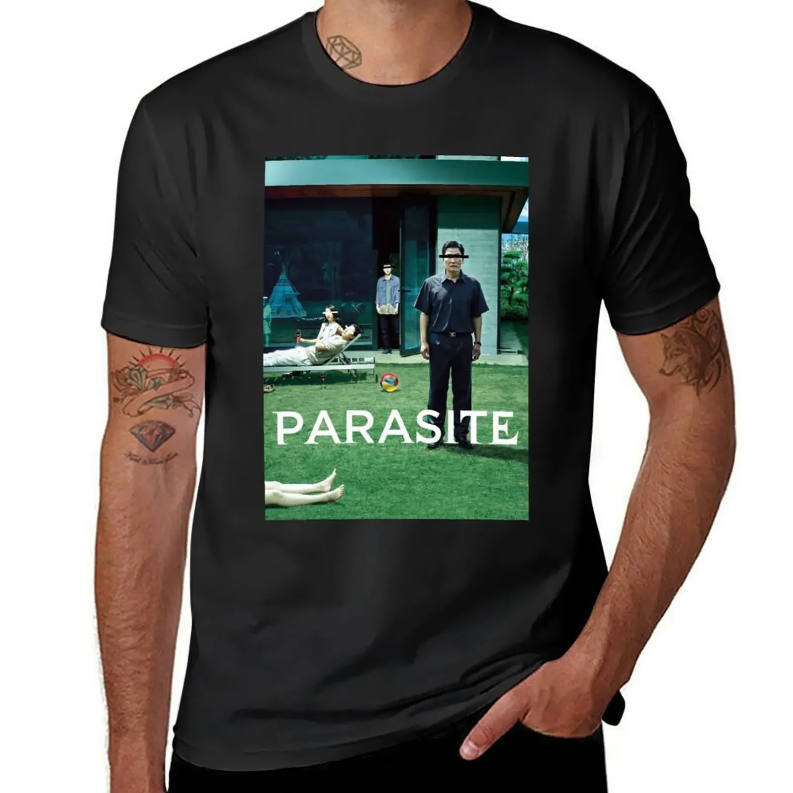 

Parasite by Bong Joon-Ho (2019) T-Shirt summer clothes tops customs design your own mens clothing