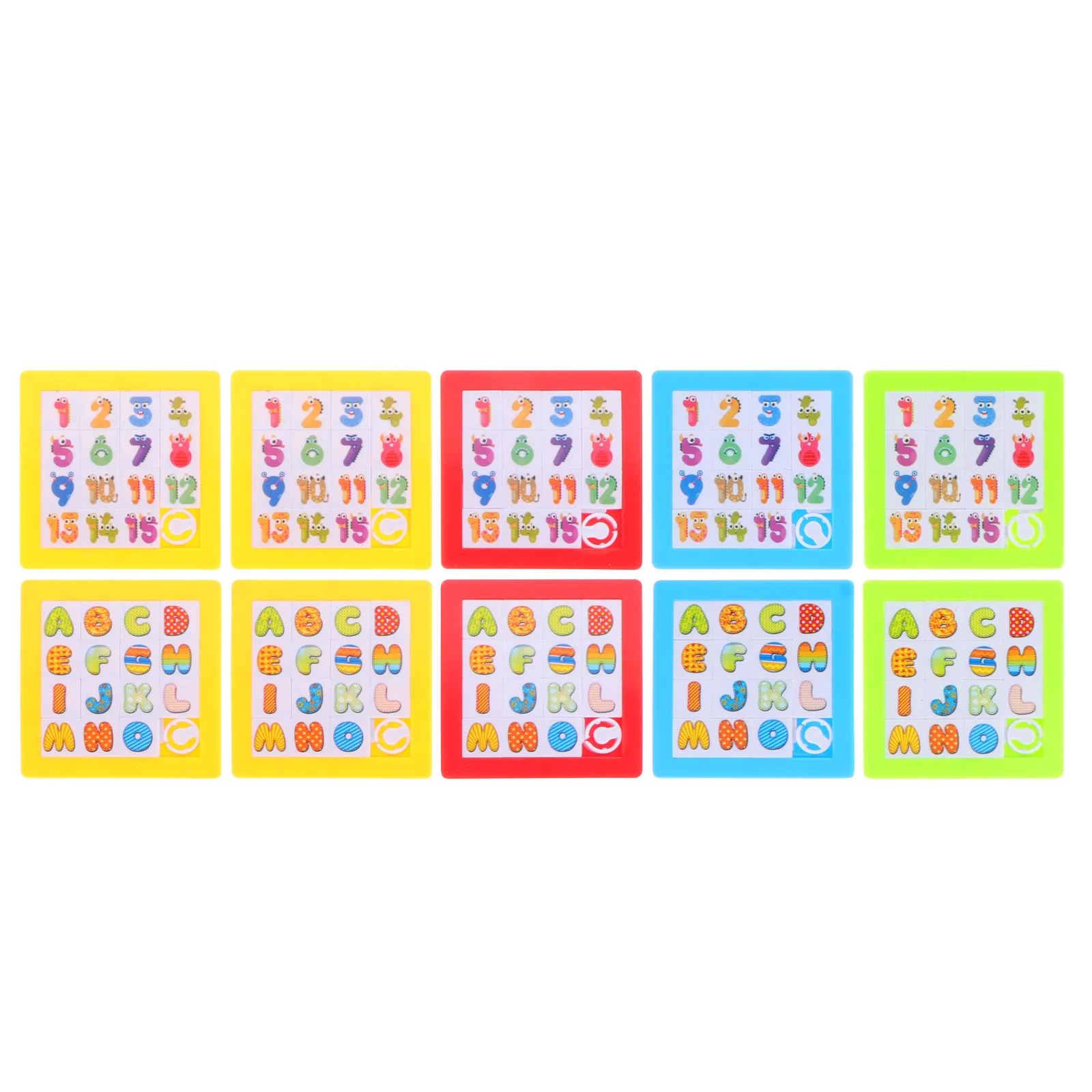 

10Pcs Number Board Puzzle Colored Slide Number Educational Playthings Childhood Cognition Training Early