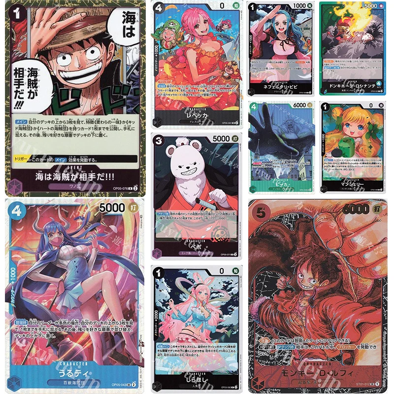 Anime ONE PIECE OPCG Japanese version Monkey D. Luffy Enel Shirahoshi Ulti collection card Children\'s toys Board game card