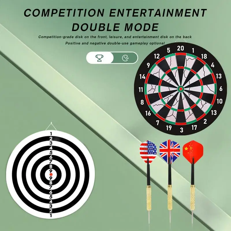 Professional Dart Boards for Adults Flocking Board Stable Dartboard Game Set 15in Sports Tournament Thick Game Toys