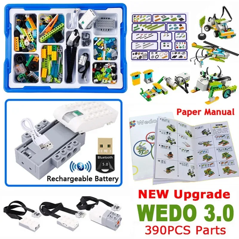 NEW Upgrade 390Pcs The Third Generation WeDo 2.0 Core Set Robotics Construction School STEAM Educational Bricks Kit Toys Gifts