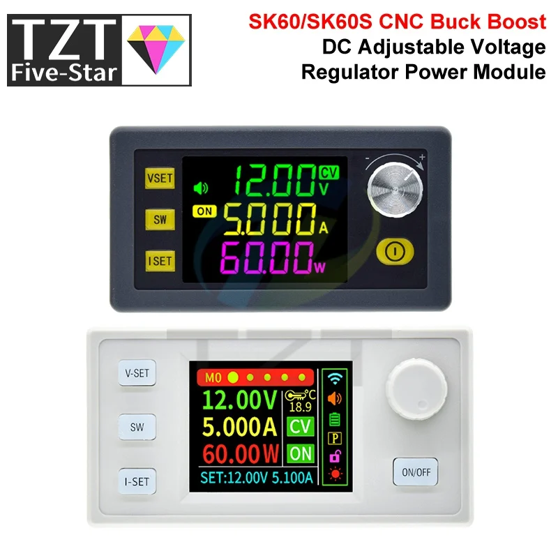 SK60 SK60S DC 6-36V 60W 5A Convertitore Buck Boost Modulo di alimentazione regolabile CNC Modulo di carica solare corrente a tensione costante