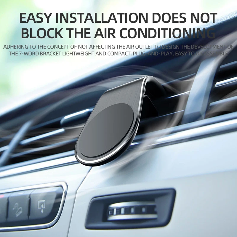 Magnetic Car Phone Holder Car Air Outlet Phone Stand Clip Universal Magnetic Suction Smart Phone Mount for 3-7 Inch iPhone 15 image 4