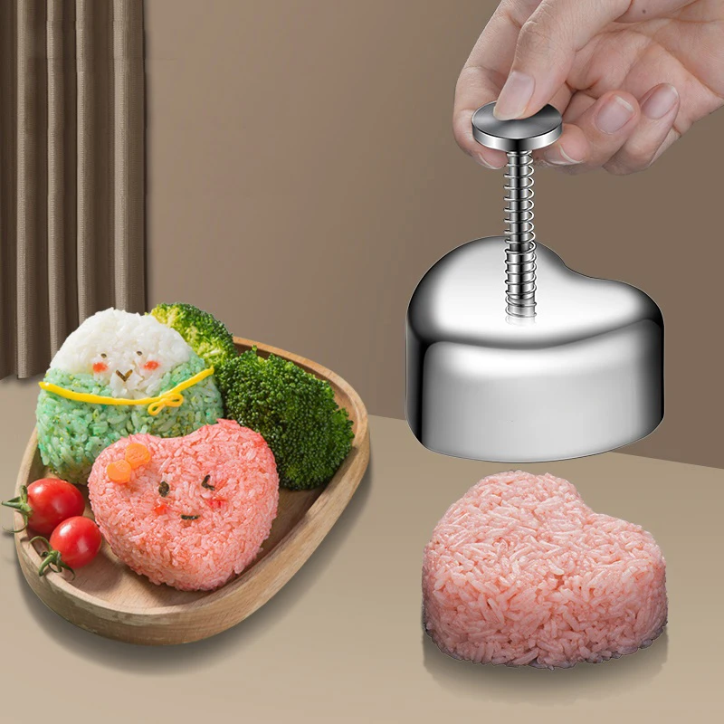 

Stainless Steel Sushi Molds Rice Ball Mold Bento Tool Onigiri Mold Big Japanese Kitchen Tools Sushi Accessories