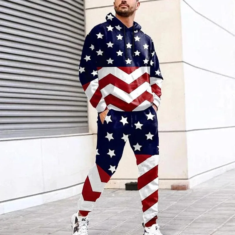 New Vintage Alphabet 3D Print Man Woman Tracksuit Set Fashion Casual Hoodie+Pants 2 Piece Sets Trend Streetwear Unisex Pullover