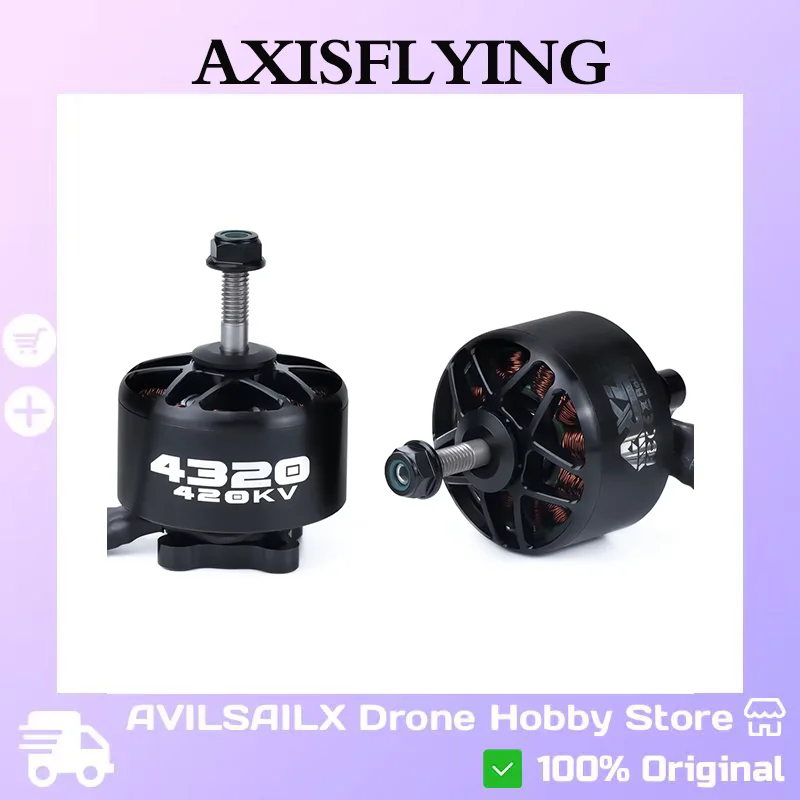 

Axisflying 420KV LR Motor | Optimized for 6-8S 13" Prop Long Range FPV Drones