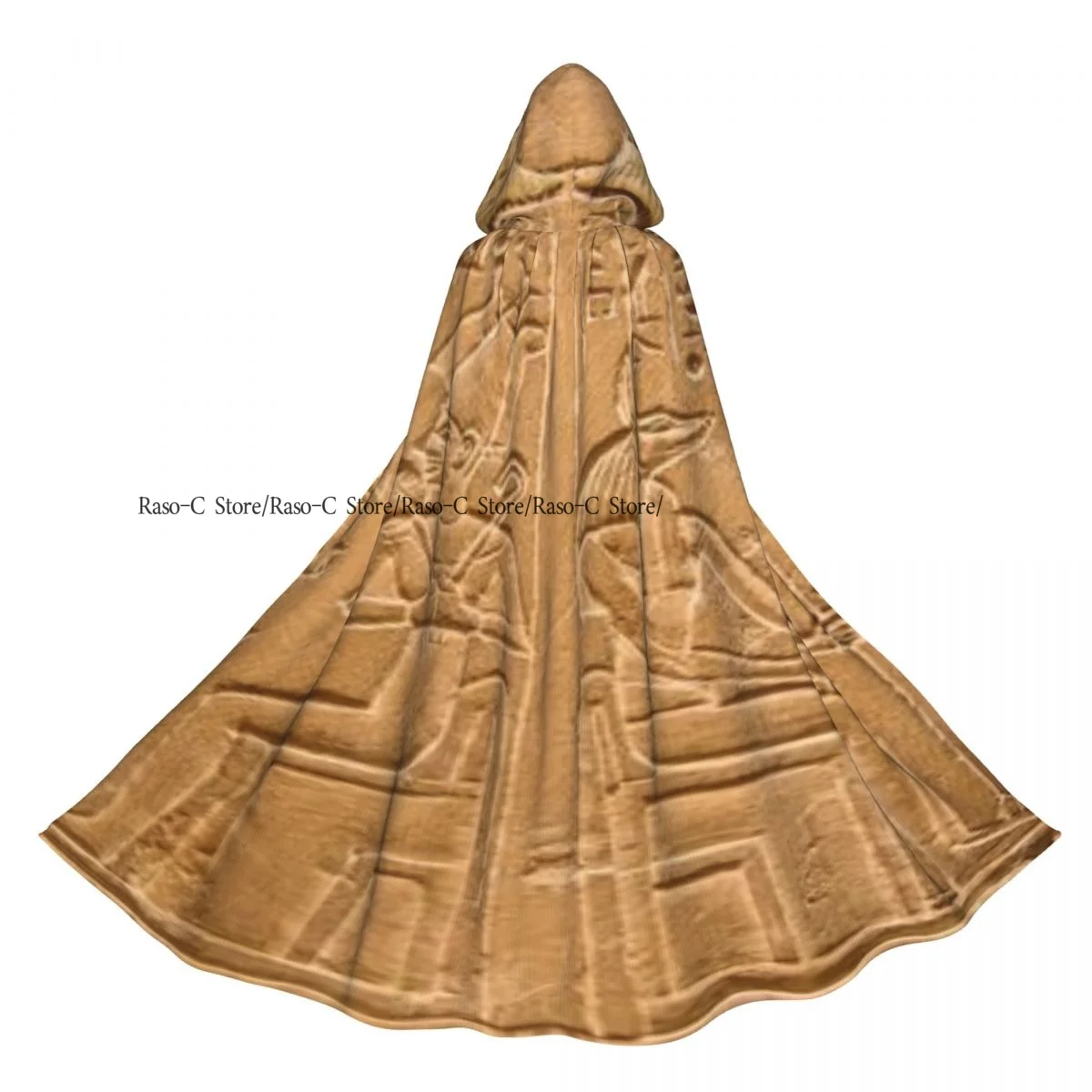 Hooded Cloak Unisex Cloak with Hood Egyptian Hieroglyphs On The Wall Stone Surface Scripts Arts Cloak Witch Cape Cosplay Costume