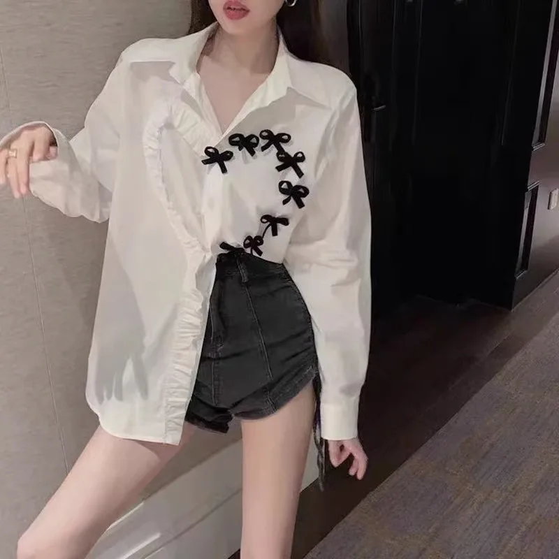 

Long-sleeved Shirt Women's Spring and Autumn 2025 New French Temperament Chic Top