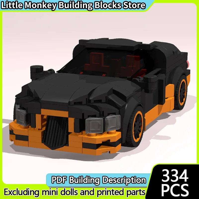 Modello di auto da corsa di velocità MOC Mattoni da costruzione Veyron Auto sportiva di livello superiore Tecnologia modulare Regalo di festa per bambini Assemblare il vestito giocattolo