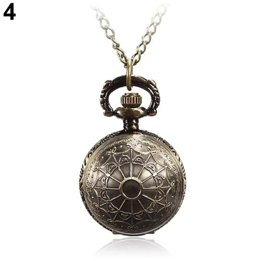 Pocket Watch Retro Small Ball Metal Steampunk Quartz Ketting Hanger Zakhorloge