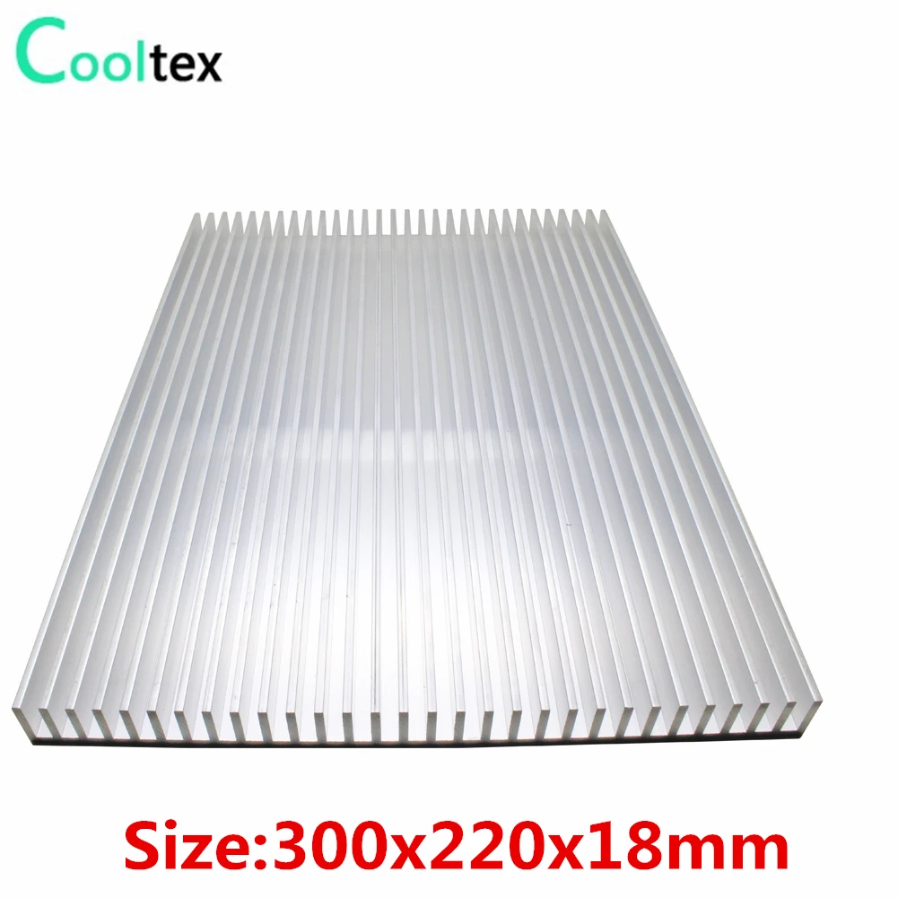 High Power 300x220x18mm Aluminum Heatsink DIY Heat Sink Large Radiator for LED Electronic Chip LCD Cooler Cooling