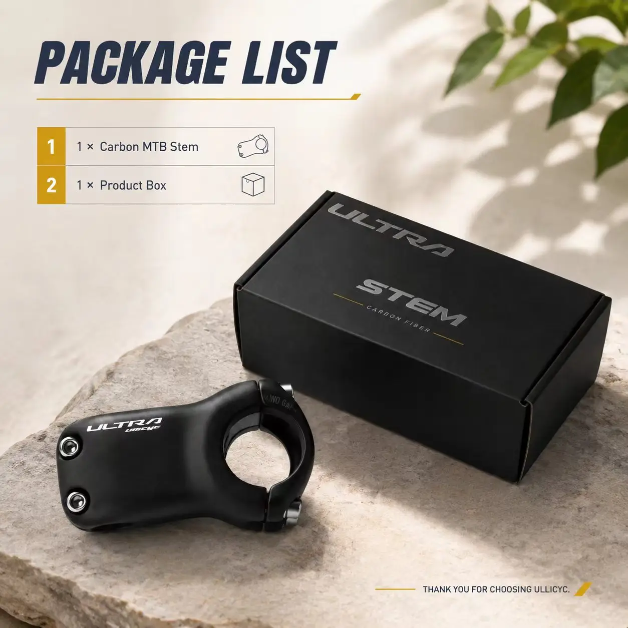 M6 Ultralight Carbon Fiber Bike Stem 31.8mm Handlebar Clamp 28.6mm Fork Diameter MTB Road Bicycle Stem 35mm 50mm 65mm