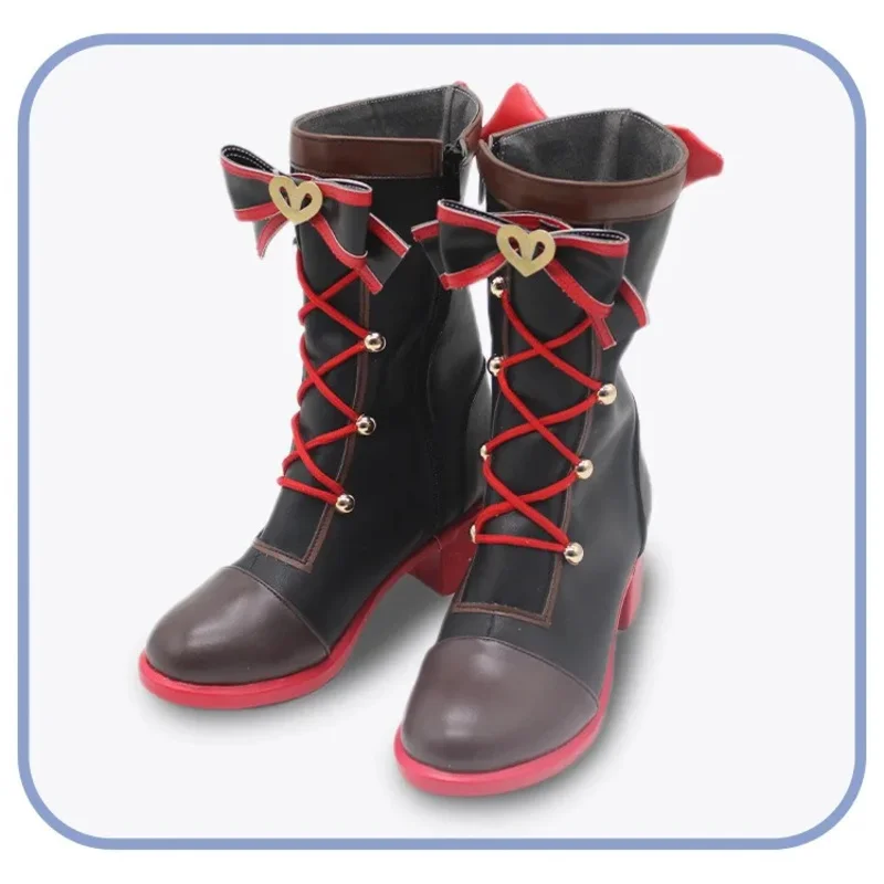 Game PJSK Azusawa Kohane Cosplay Shoes PU Leather Shoes Halloween Carnival Boots Cosplay Prop Custom Made