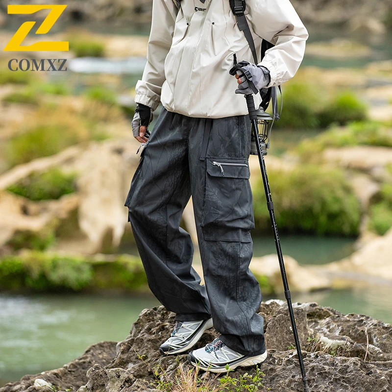 Men's Mountain Cargo Trousers Autumn Relaxed Lightweight Street Style Trousers Outdoor Trailblazing Essential Workwear Pants